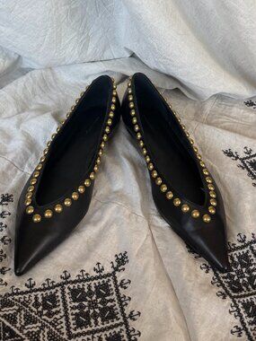 Rebecca Minkoff Studded Leather Ballet Flat — Size 9.5